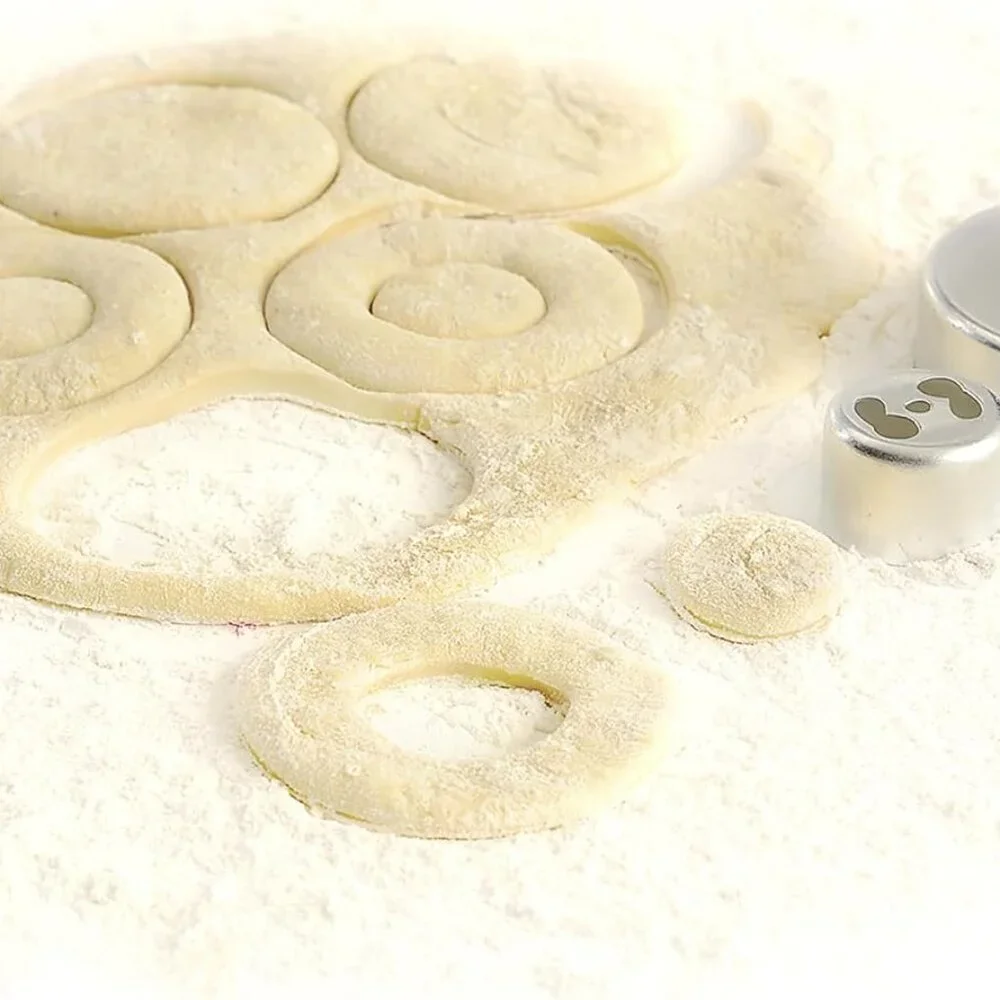Polished Aluminum Donut & Cookie Cutter - Create Delicious Treats Easily